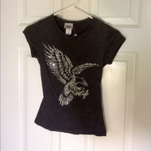 Cute GLITTER Tee. New with Tags. Eagle bird design - Picture 2 of 7